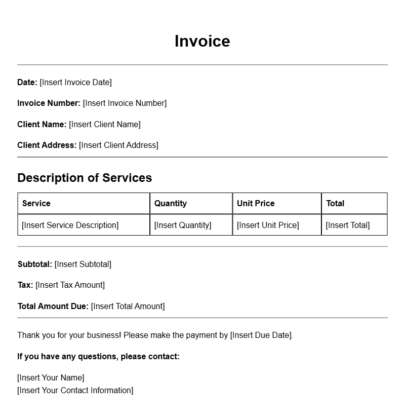 Essential Accountant Invoice Templates for Your Business