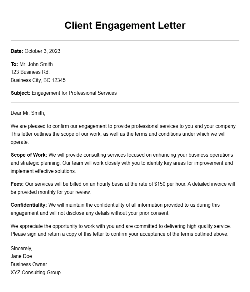 Business Owner to Client Letter Samples for Effective Communication