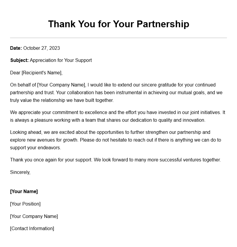 Effective Business Thank You Letter Samples and Tips