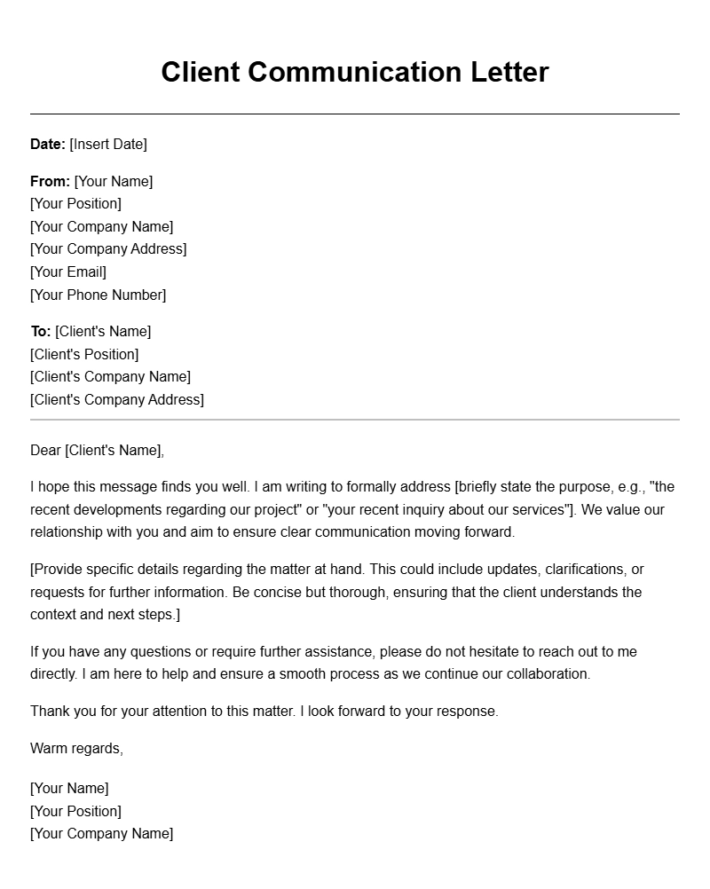 Client to Business Owner Letter Templates for Effective Communication