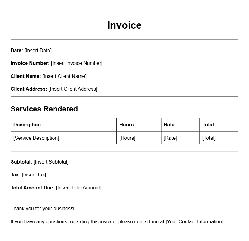 Essential Copywriter Invoice Templates for Your Business