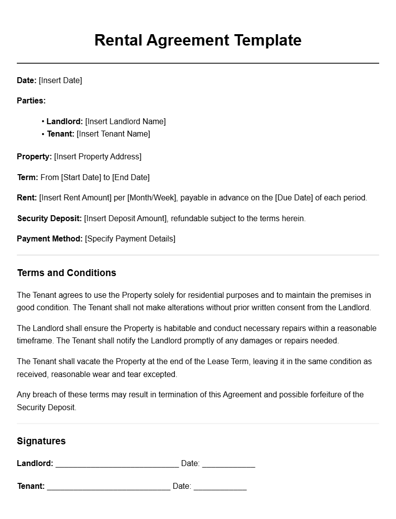 Download Free Copywriter Rental Agreement Templates