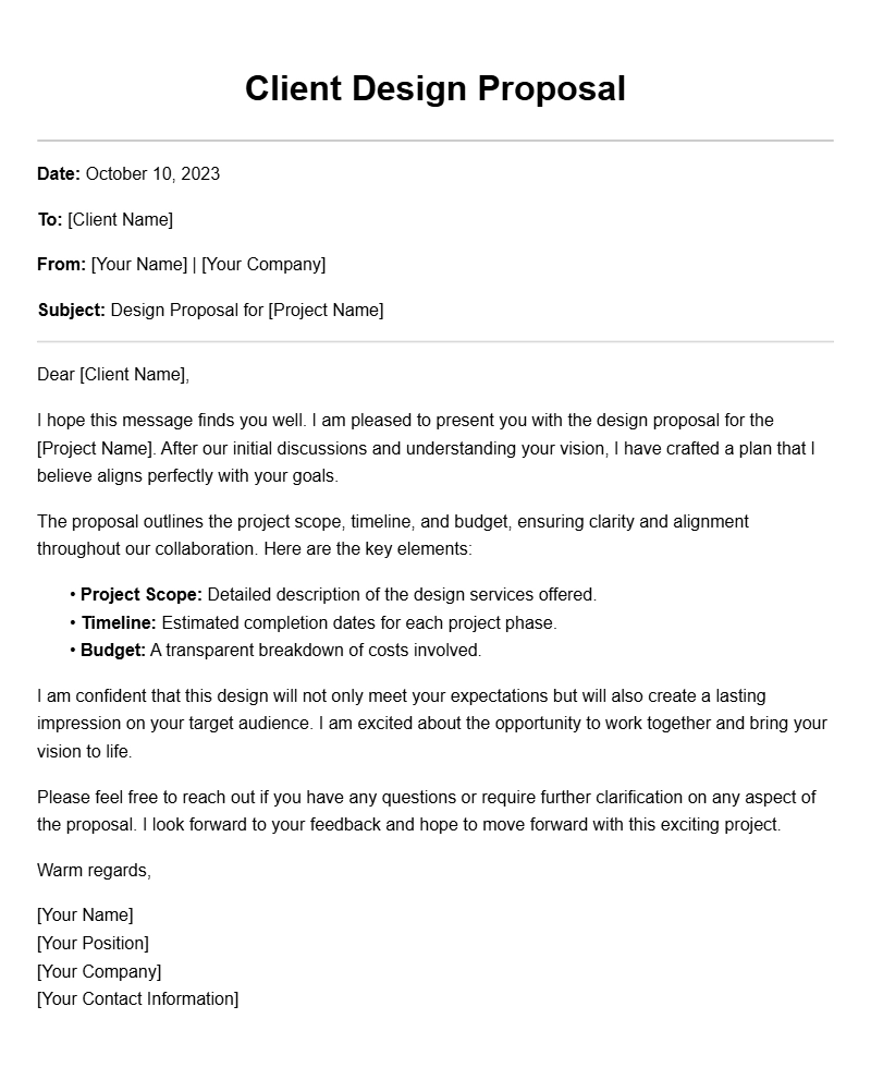 Designer to Client Letter Samples for Effective Communication