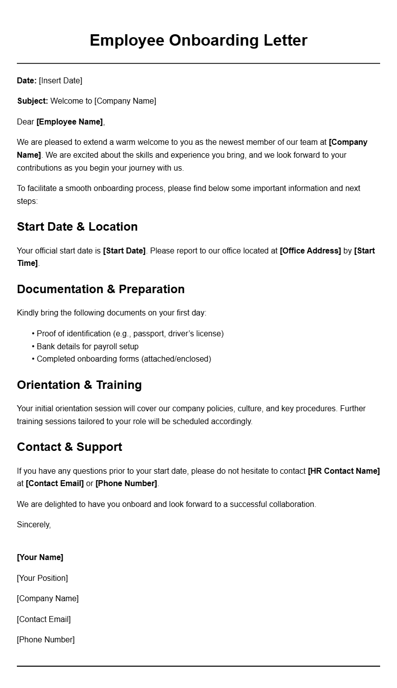 Effective Employee Onboarding Letter Templates for a Smooth Start