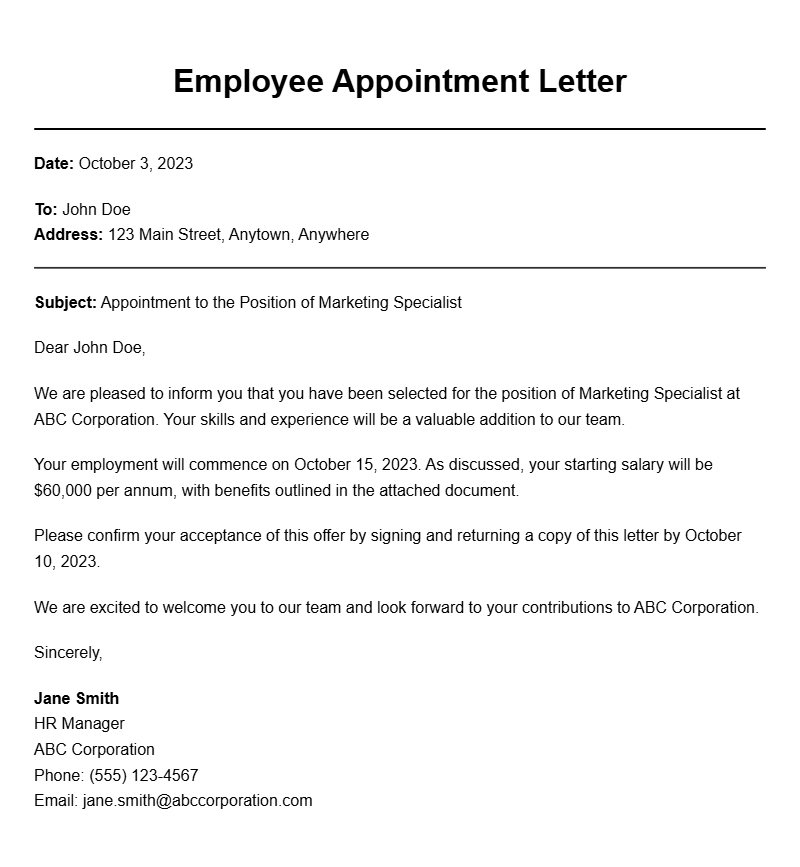 Employee to Company Letter Samples: Effective Templates