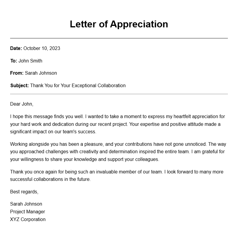 Employee to Coworker Letter Samples for Every Occasion