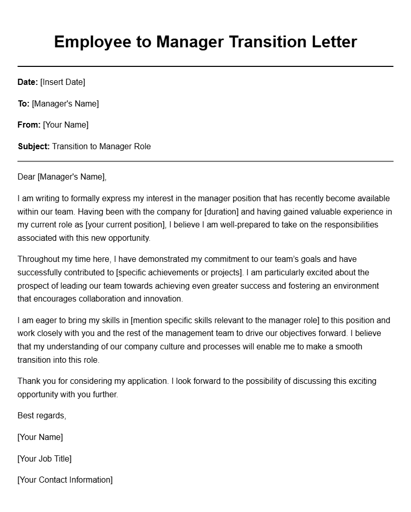 Employee to Manager Letter Templates for Easy Communication