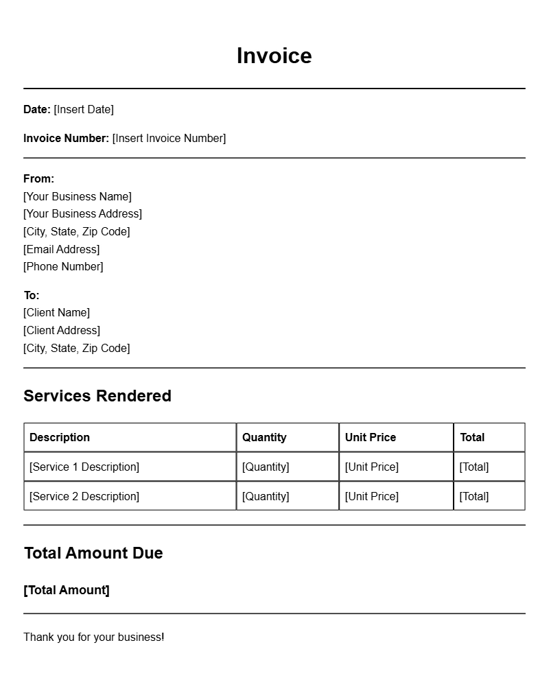 Essential Invoice Templates for Food Truck Owners