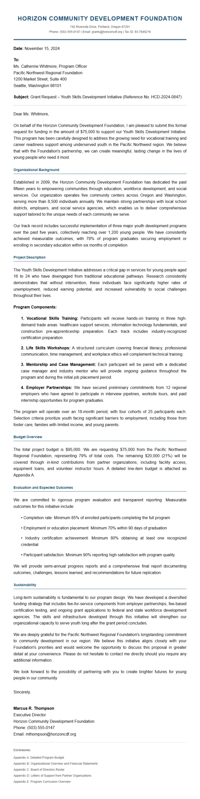 Grant Request Letter Samples and Templates