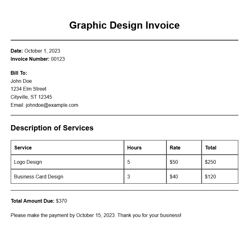 Graphic Design Invoice Templates for Easy Billing