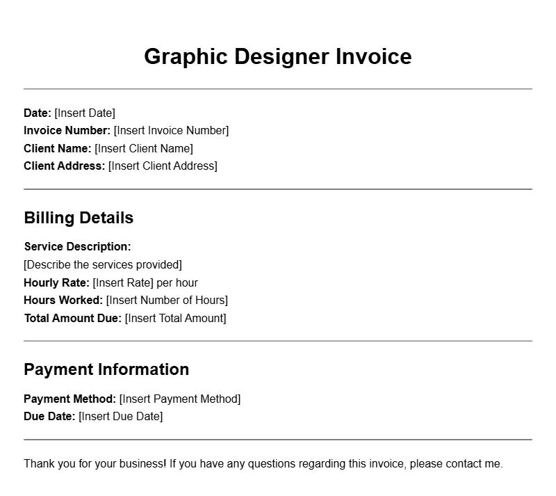 Graphic Designer Invoice Templates for Your Creative Business