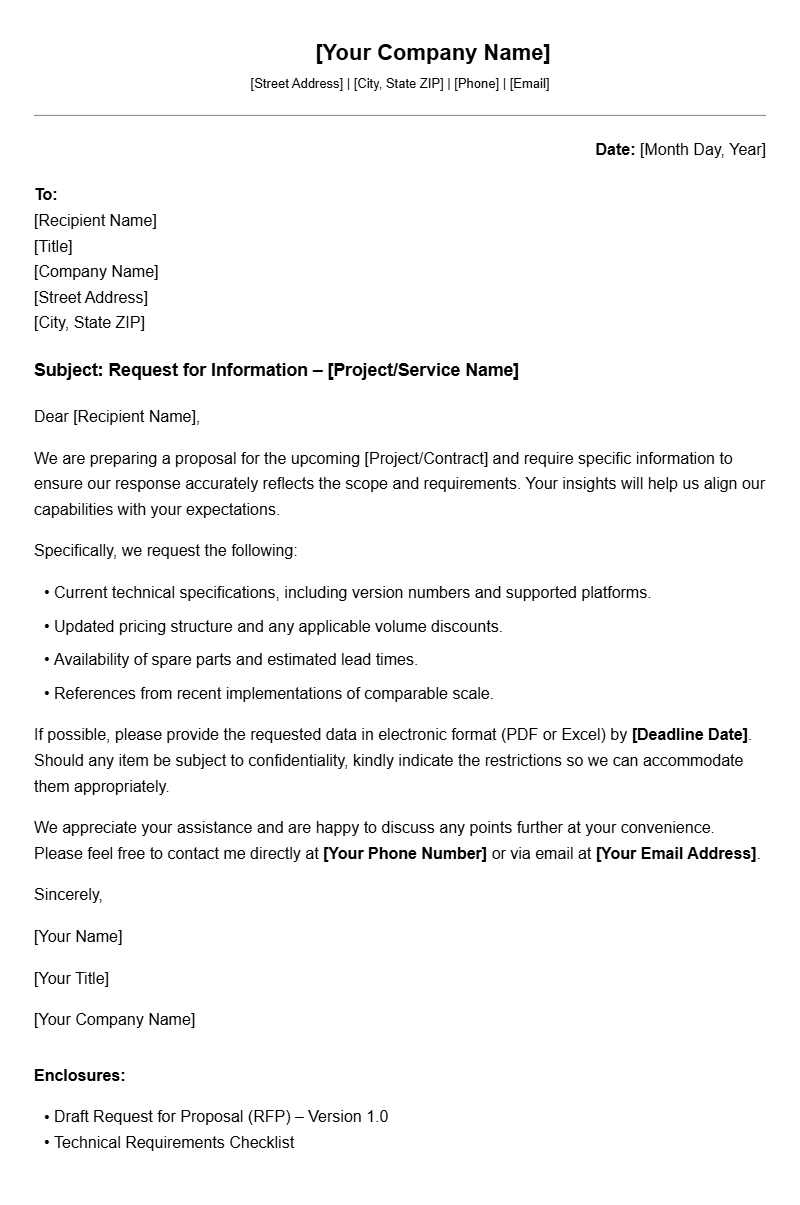 Information Request Letter Templates for Every Need