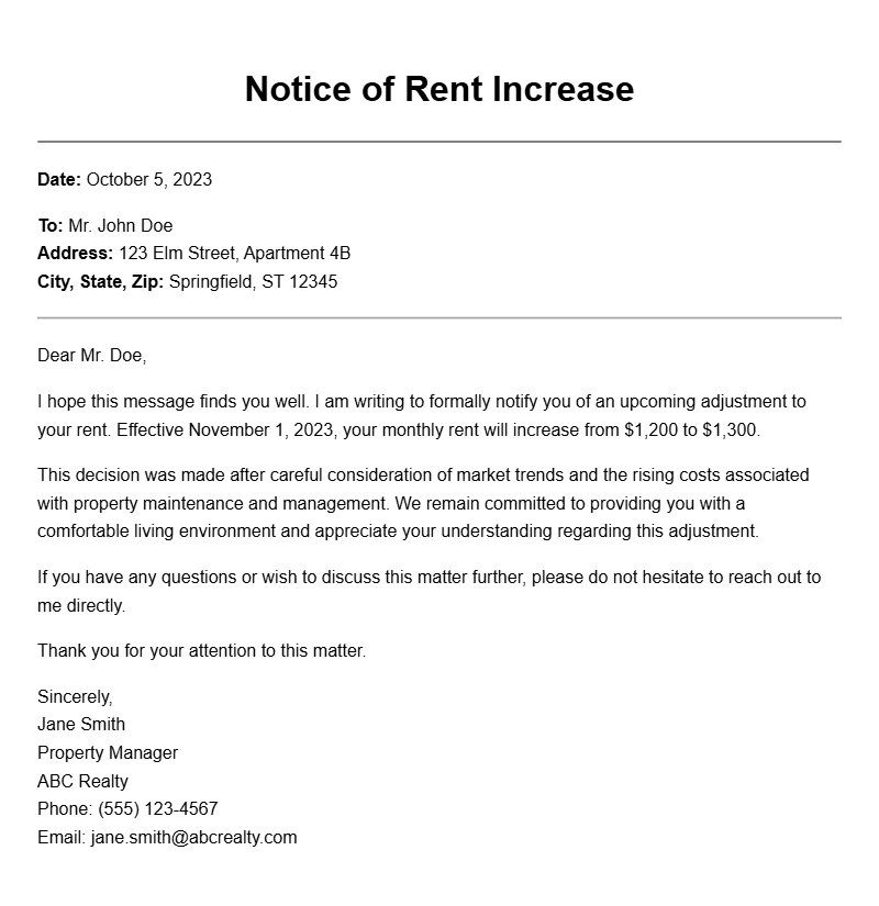 Essential Landlord to Tenant Letter Samples for Every Situation