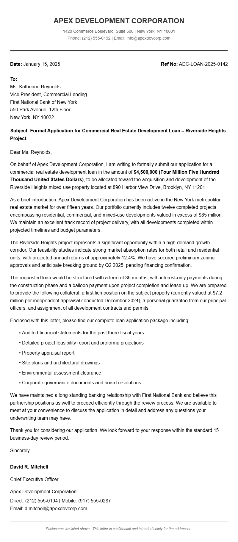 Loan Request Letter Examples