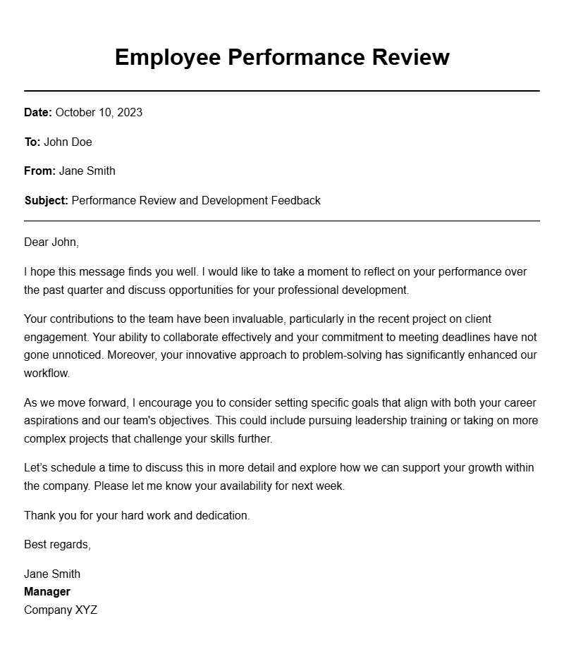 Effective Manager to Employee Letter Samples for Every Situation