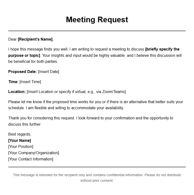 Effective Meeting Request Letter Templates for Professional Communication