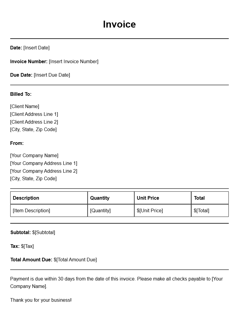 Essential Net 30 Invoice Templates for Your Business Needs