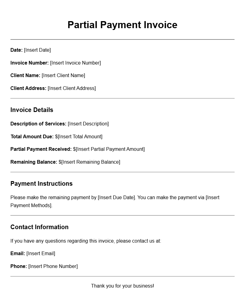 Essential Partial Payment Invoice Templates for Your Business