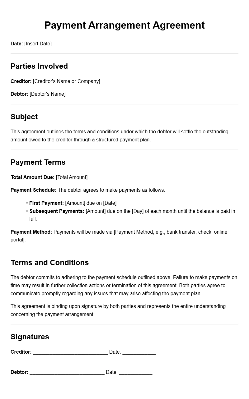 Effective Payment Arrangement Letter Templates for Any Situation