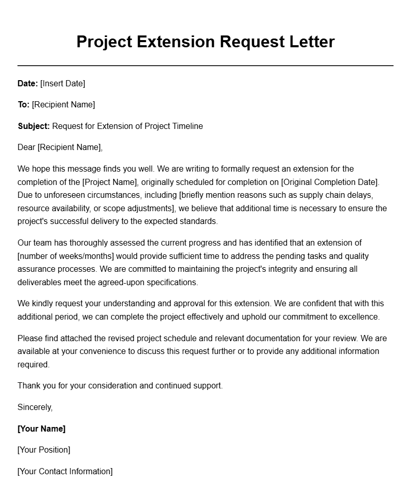 Effective Project Extension Letter Samples for Your Needs