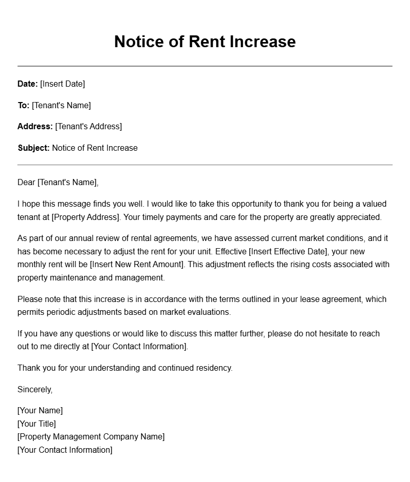 Property Manager to Tenant Letter Templates for Every Need