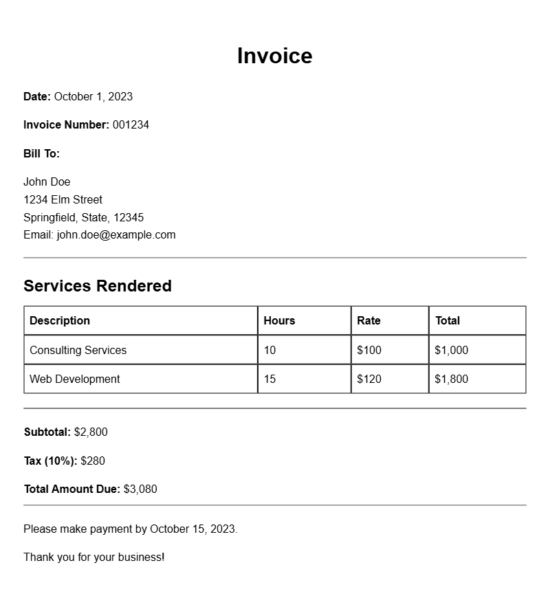 Remote Service Invoice Templates for Easy Billing
