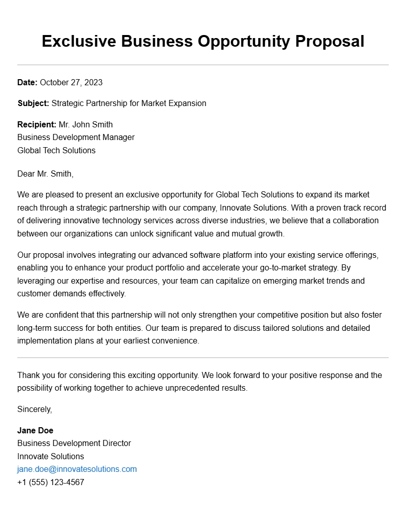 Effective Sales Pitch Letter Samples for Success
