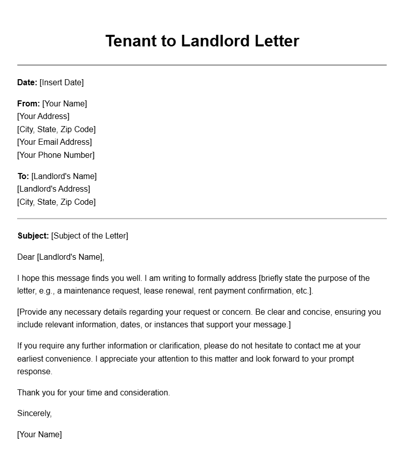 Essential Tenant to Landlord Letter Templates for Every Situation