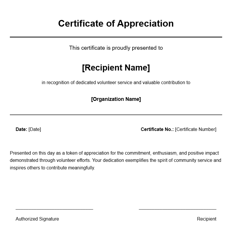 Free Volunteer Certificate Templates for Recognizing Contributions
