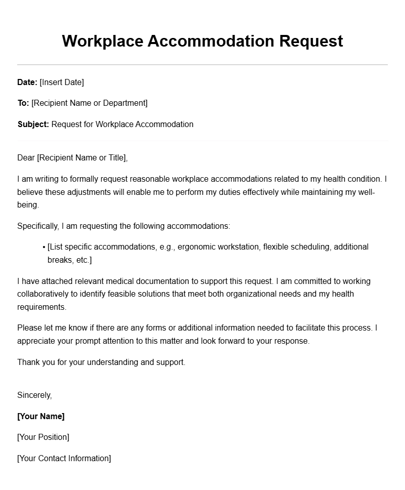 Workplace Accommodation Letter Templates for Employers and Employees