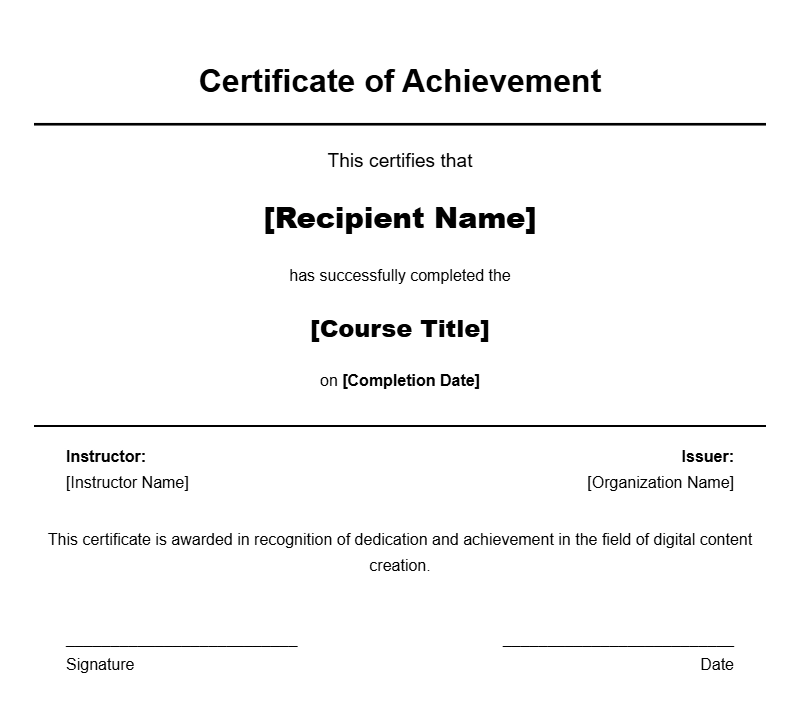 Sample Certificates for YouTube Creators and How to Get Them